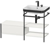 Duravit Waschtischset Happy D.2 Plus 1200x490mm Taupe Supermatt mit Hahnloch