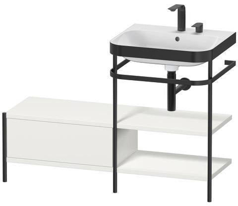 Duravit Waschtischset Happy D.2 Plus 1200x490mm ein Hahnloch taupe supermatt