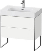 Duravit Waschtischunterbau XSQUARE 784 mm ta s-matt mit 2 Auszügen und Fußgestell