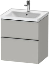 Duravit D-Neo Waschtischunterbau 584 mm betongrau matt mit Auszug und Schubkasten