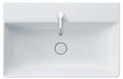 Duravit DuraSquare Möbelwaschtisch 800 mm mit Hahnlochbank, weiß geschliffen