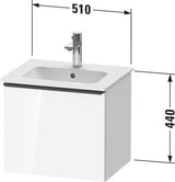 DURAVIT D-Neo Waschtischunterbau 510 mm Eiche Schwarz Matt mit Bronze Griff