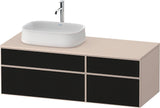 DURAVIT Zencha Konsolen-Waschtischunterbau 1300 mm Eiche Anthrazit mit 2 Auszügen