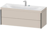 Duravit XVIU Möbelwaschtischset 1200x480mm mit Viu Waschtisch, Nussbaum Mitte, wandhängend