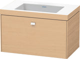 DURAVIT Brioso c-bonded Waschtischset 800 mm mit Unterschrank, 1 Auszug, betongrau matt