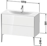 Duravit Waschtischunterbau XVIU 1010x831x480 mm mit 2 Auszügen in Champagner Matt