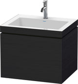 DURAVIT L-Cube Waschtischset mit Vero Air 600 mm, Eiche Schwarz, wandhängend, 1 Auszug, c-bonded