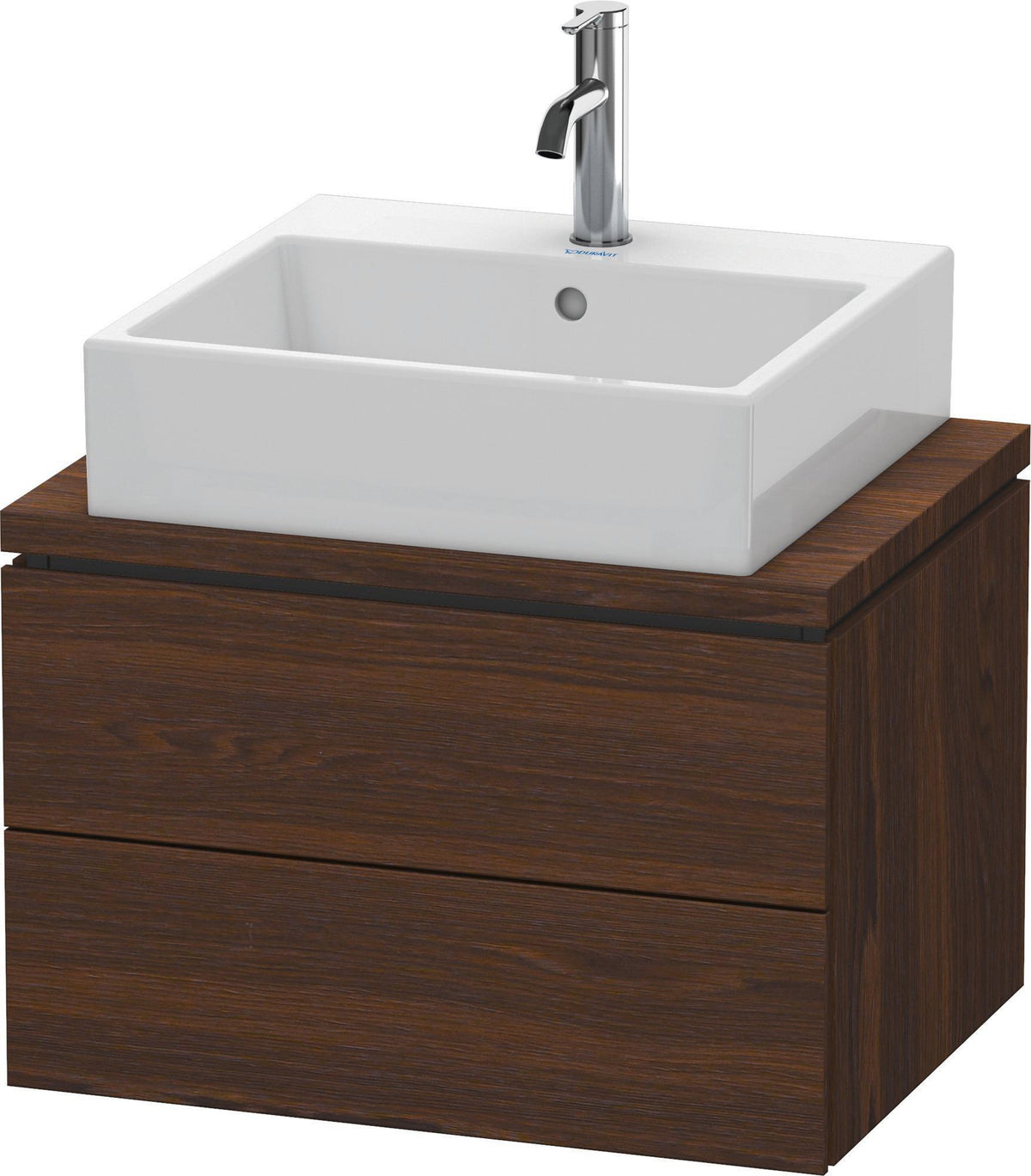 Duravit L-Cube Konsolenwaschtischunterbau 620 mm betongrau matt mit 2 Schubkästen und Tip-On-Technik