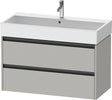 DURAVIT Ketho.2 Waschtischunterbau wandhängend betongrau matt 984 mm mit 2 Schubkästen