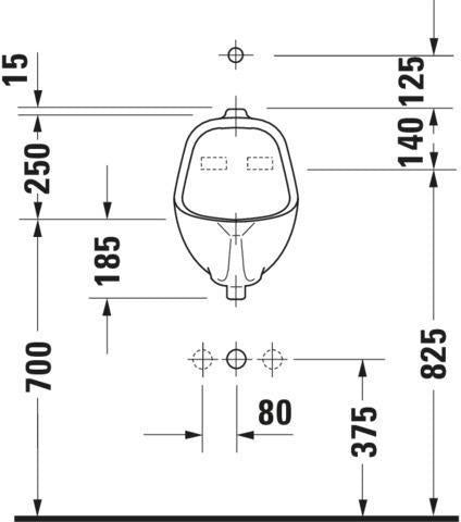 DURAVIT Urinal Neisse Universal – Weiß, 290 x 320 mm, für Laschenbefestigung