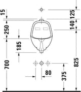 DURAVIT Urinal Neisse Universal – Weiß, 290 x 320 mm, für Laschenbefestigung