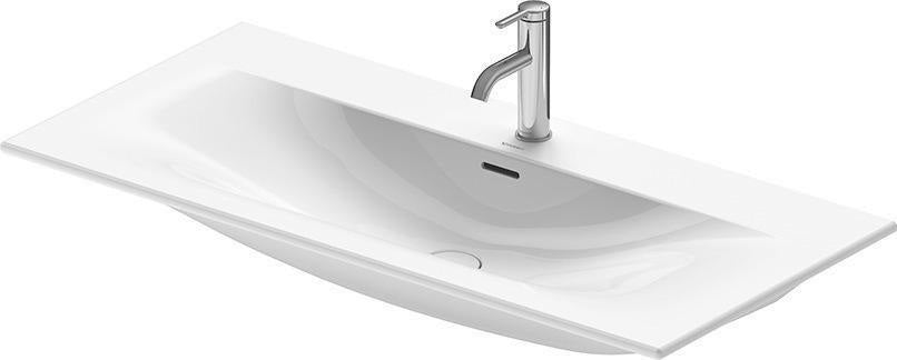 Duravit Viu Möbelwaschtisch 1030 mm Weiß mit Überlauf und Hahnlochbank