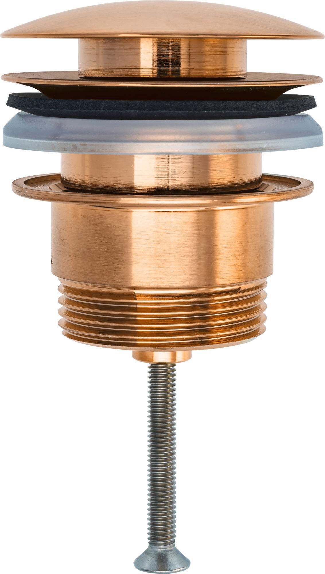 DURAVIT Push-open Ventil Universal für Waschtisch mit Überlauf, chrom, 64 mm, Metall