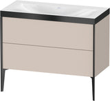 DURAVIT XViu c-bonded Waschtischset 1000 mm – bodenstehend, 2 Auszüge, Push-Open