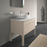 Duravit Luv Waschtischunterbau bodenstehend 938 mm mit Schubkasten und Auszug in Weiß Seidenmatt