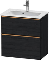 Duravit D-Neo Waschtischunterbau 610 mm betongrau matt mit Soft-Close und Bronze-Griff
