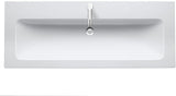 DURAVIT ME by Starck Möbelwaschtisch 1230 mm, 1 Hahnloch mittig, mit Überlauf, weiß