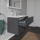 Duravit L-Cube Waschtischunterbau 1020 mm taupe matt – wandhängend, 2 Schubkästen, Tip-On
