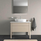 Duravit Luv Waschtischunterbau bodenstehend 938 mm mit Schubkasten und Auszug in Weiß Seidenmatt