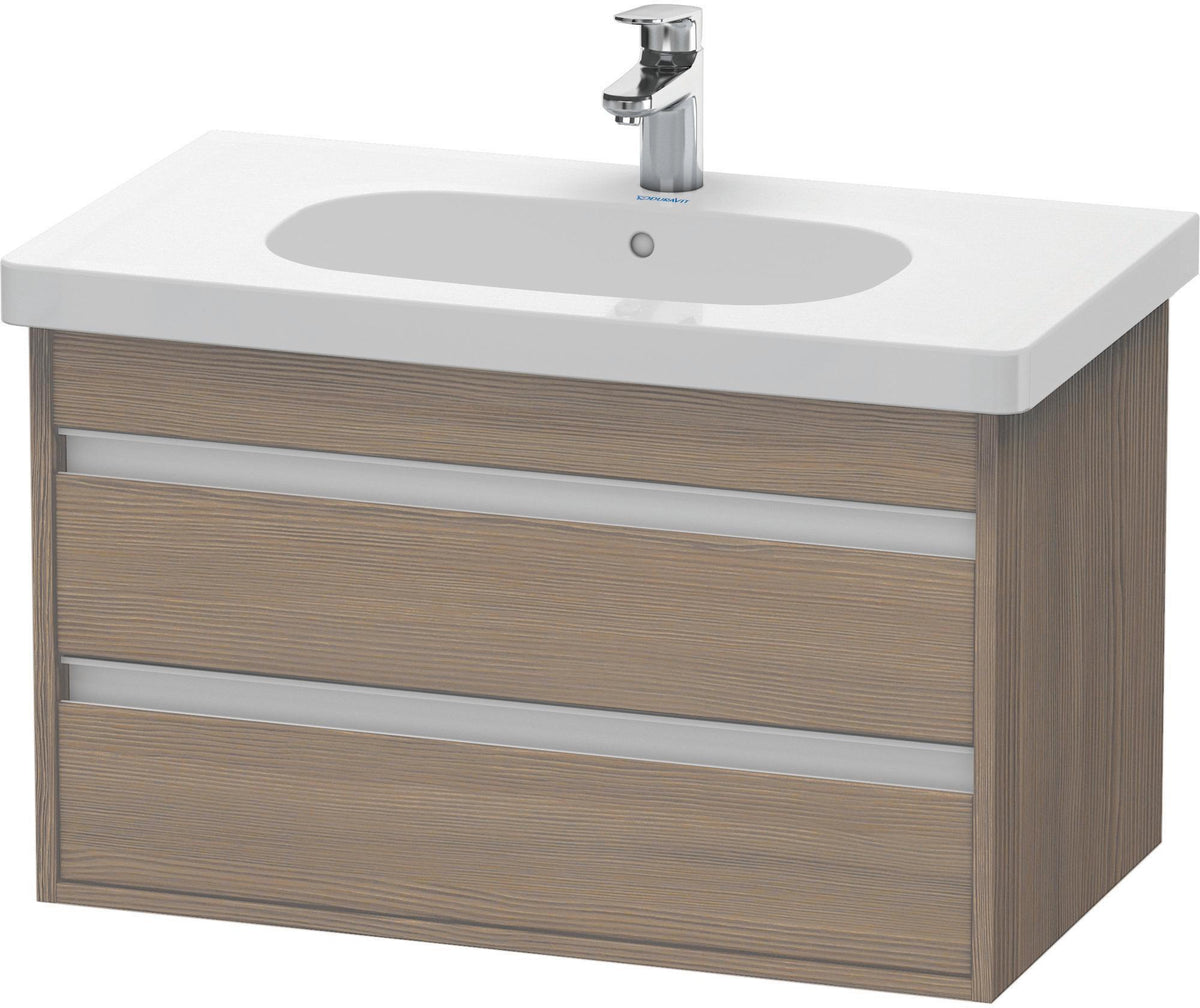 Duravit Waschtischunterbau Ketho wandhängend 455x800x480mm Eiche Terra mit 2 Schubkästen