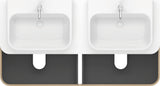Duravit Happy D.2 Konsolenwaschtischunterbau 1600 mm mit 4 Schubkästen und Tip-On-Technik