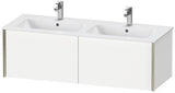 Duravit Waschtischunterbau XVIU 1280 mm Weiß Matt – Wandhängend mit 2 Auszügen und Tip-On-Technik