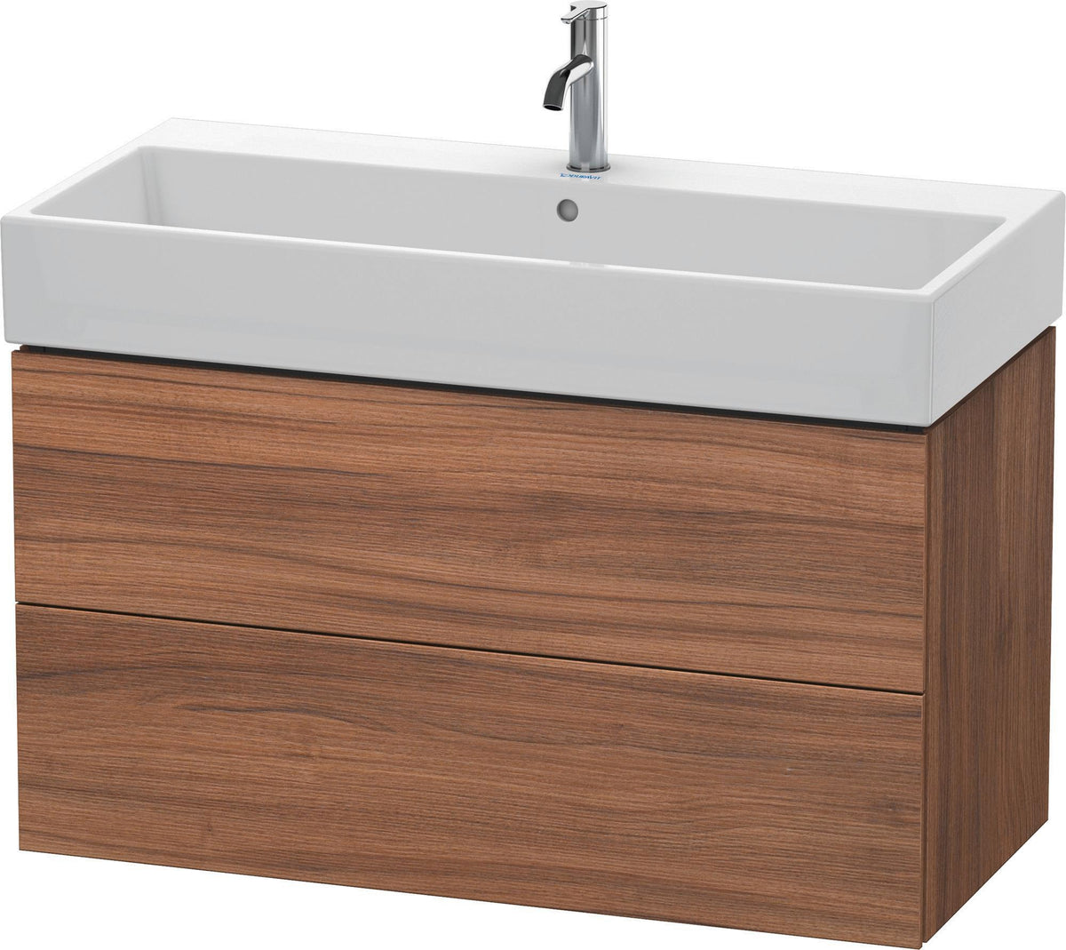 DURAVIT L-Cube Waschtischunterbau 984 mm, 2 Schubkästen, Weiß Matt, Wandmontage