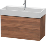 DURAVIT L-Cube Waschtischunterbau 984 mm, 2 Schubkästen, Weiß Matt, Wandmontage