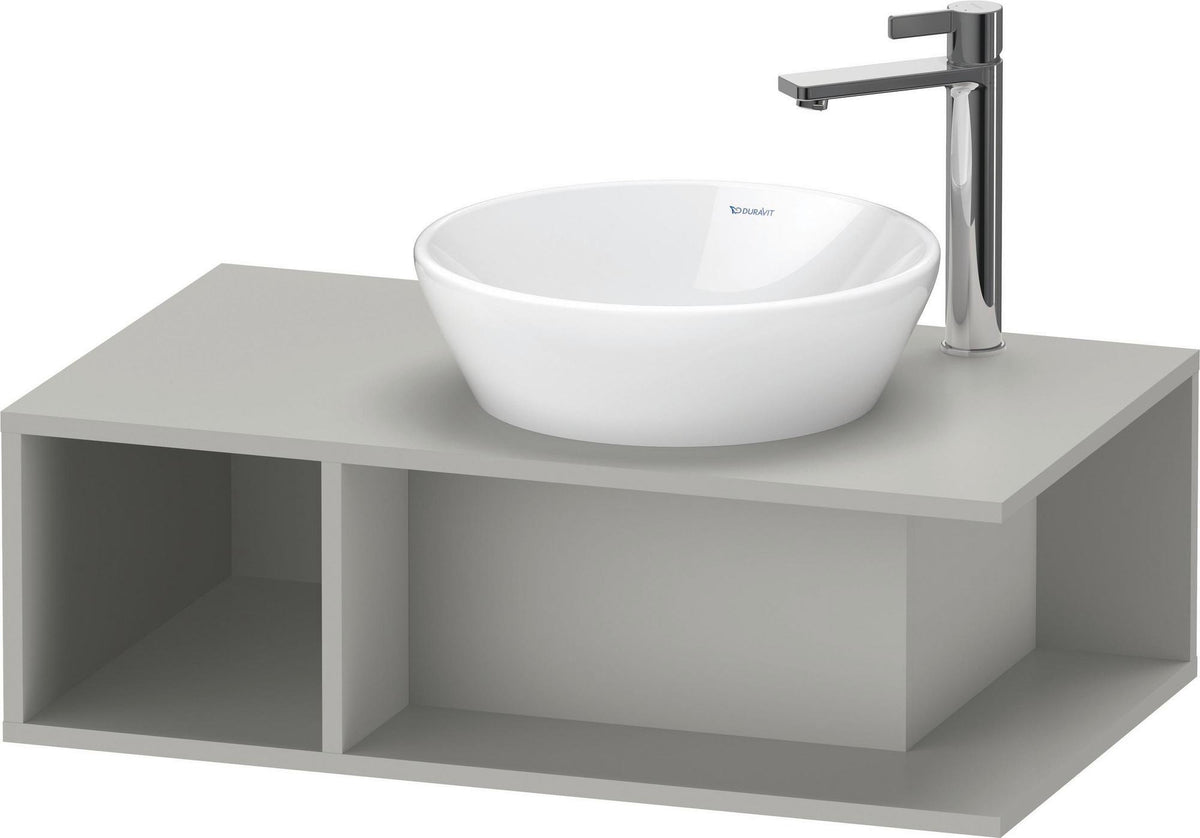 DURAVIT D-Neo Waschtischunterbau wandhängend 800 mm betongrau matt, Becken rechts, 1 offenes Fach