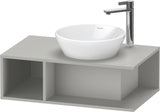 DURAVIT D-Neo Waschtischunterbau wandhängend 800 mm betongrau matt, Becken rechts, 1 offenes Fach