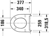 Duravit No.1 WC-Sitz Weiß mit Absenkautomatik und Edelstahl-Scharnieren