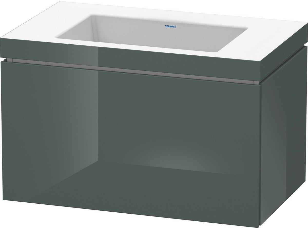 Duravit L-Cube Waschtischset 800 mm mit Vero Air, Amerik. Nussbaum, wandhängend, c-bonded