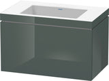 Duravit L-Cube Waschtischset 800 mm mit Vero Air, Amerik. Nussbaum, wandhängend, c-bonded