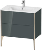 dolomiti grey hochglanz / Mitteldichte Faserplatte (MDF) / Ausz.champagner