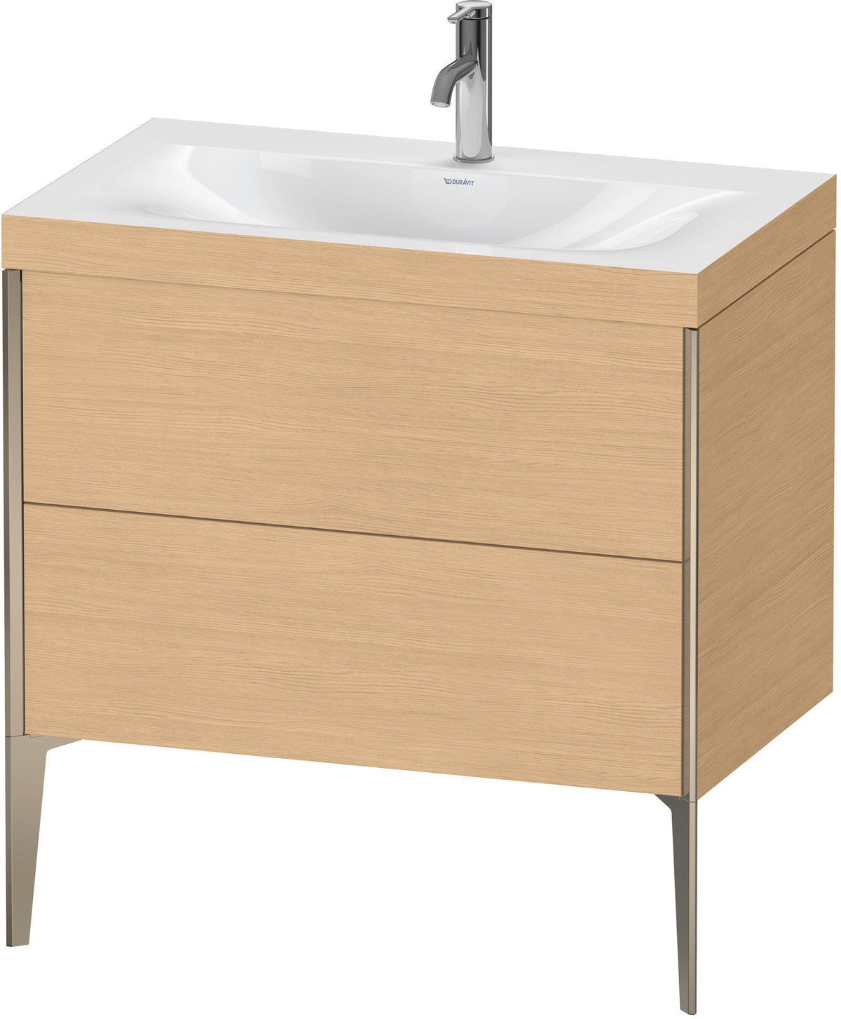 DURAVIT XViu c-bonded Waschtischset 800 mm bodenstehend mit 2 Auszügen und Tip-on Technik