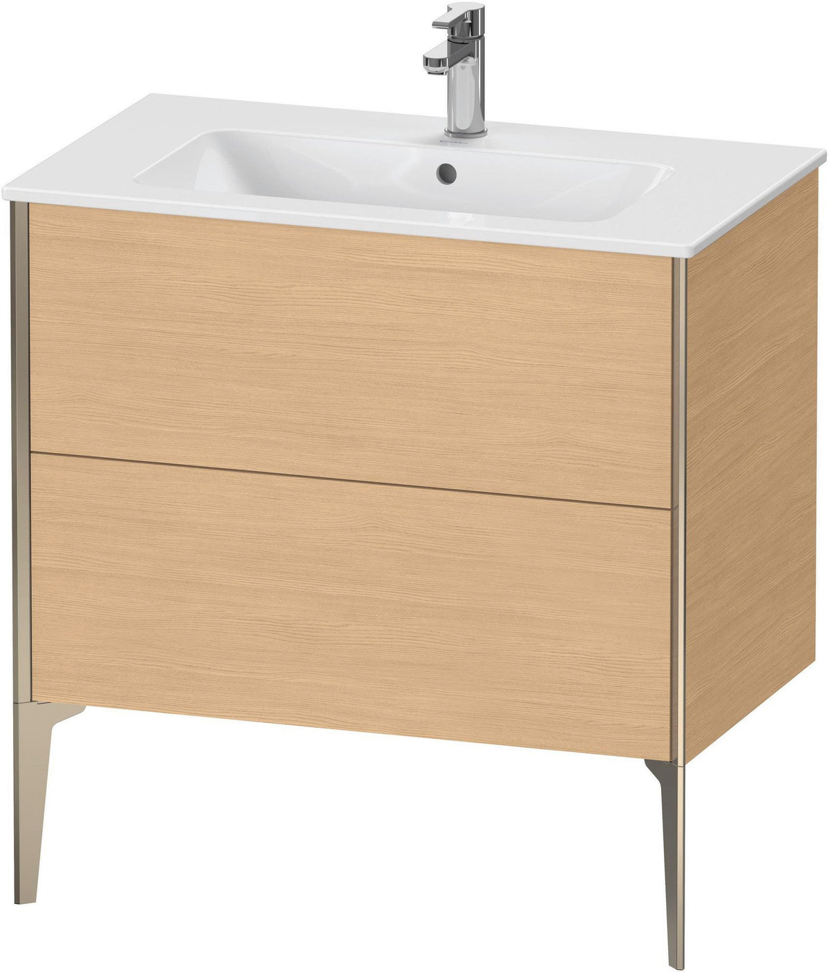DURAVIT XViu Waschtischunterbau bodenstehend 594x810x480 mm mit 2 Auszügen, weiß matt