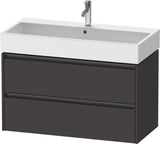 DURAVIT Ketho.2 Waschtischunterbau wandhängend betongrau matt 984 mm mit 2 Schubkästen