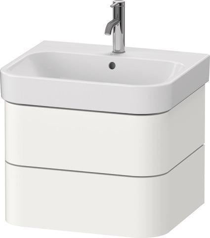 Duravit Waschtischunterbau Happy D.2 Plus 575 mm in Taupe Supermatt mit Tip-On-Technik