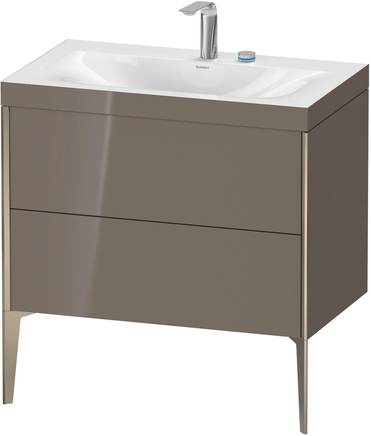 DURAVIT XViu c-bonded Waschtischset 800 mm bodenstehend mit 2 Auszügen und Tip-on Technik