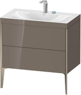 DURAVIT XViu c-bonded Waschtischset 800 mm bodenstehend mit 2 Auszügen und Tip-on Technik