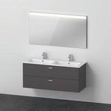 DURAVIT XBase Möbel-Set 1230 mm mit Waschtisch, Unterbau, 2 Schubladen & Spiegel – Weiß Glänzend