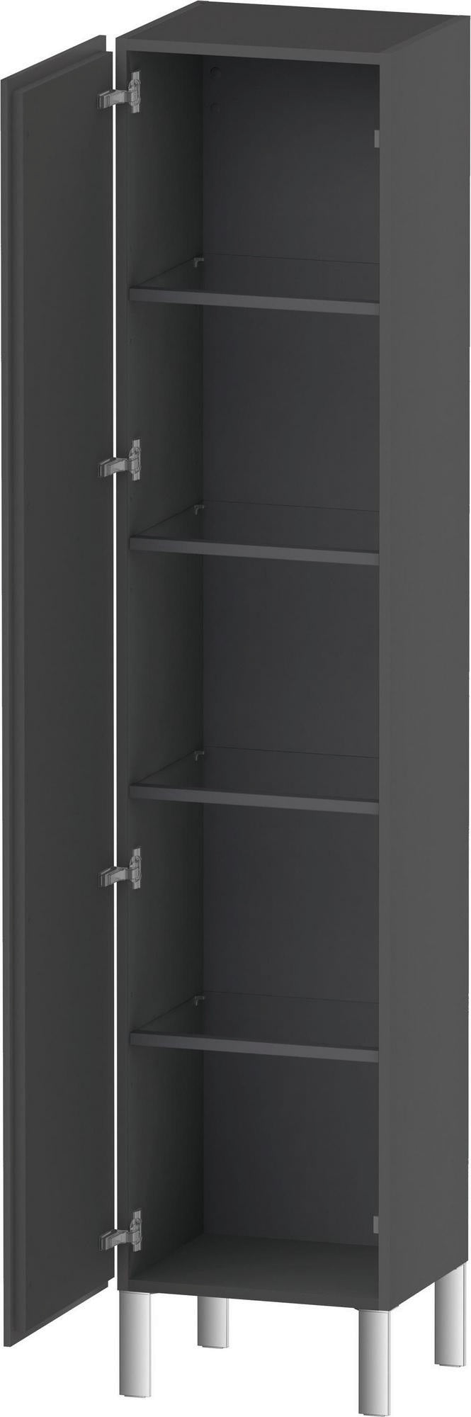Duravit Hochschrank L-Cube 363x400x1760mm 1 Tür links graphit matt