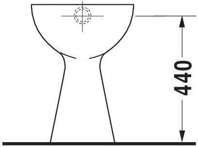 DURAVIT Stand-WC Design Classics Sudan 505 mm erhöht, weiß, Abgang senkrecht