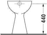 DURAVIT Stand-WC Design Classics Sudan 505 mm erhöht, weiß, Abgang senkrecht