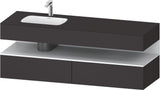 DURAVIT Qatego Studio F. A. Porsche Einbauwaschtisch mit Konsolenwaschtischunterbau 1600 mm Weiß Matt