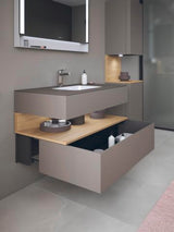DURAVIT Qatego Einbauwaschtisch mit Konsolenwaschtischunterbau 1000 mm, 1 Auszug, antibakteriell
