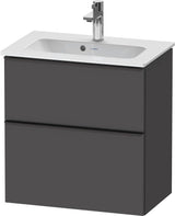 Duravit D-Neo Waschtischunterbau 610 mm betongrau matt mit Soft-Close und Bronze-Griff