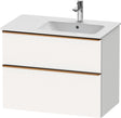 DURAVIT D-Neo Waschtischunterbau 810 mm Weiß Matt mit Bronze Griff und Soft-Close