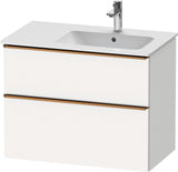 DURAVIT D-Neo Waschtischunterbau 810 mm Weiß Matt mit Bronze Griff und Soft-Close