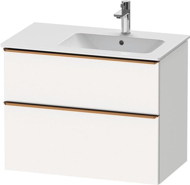 DURAVIT D-Neo Waschtischunterbau 810 mm Weiß Matt mit Bronze Griff und Soft-Close
